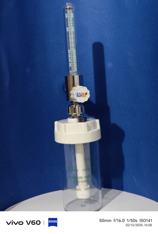 Wallmounted oxygen flow meter